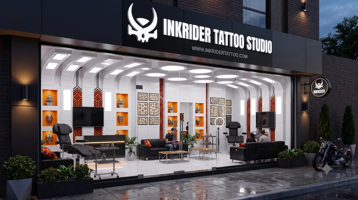 Inkrider Tattoo Studio franchise storefront design